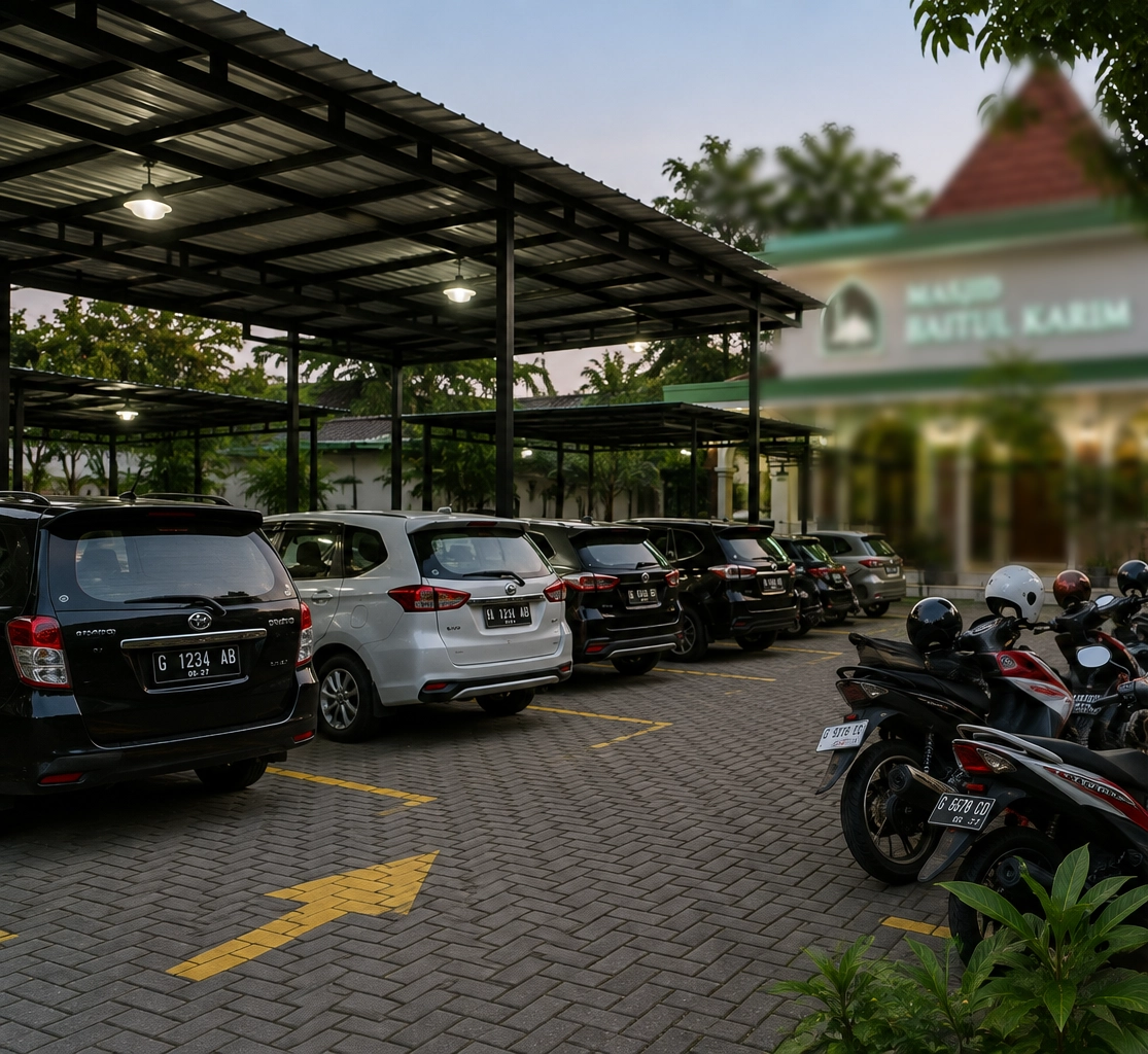 Fasilitas parkir luas dan aman